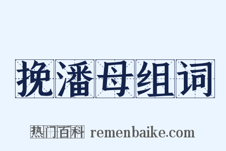 挽潘母组词是什么意思的图片